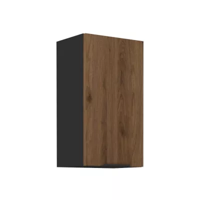 TOVA felső konyhaszekrény - szélesség 40 cm, okapi diófa / fekete
