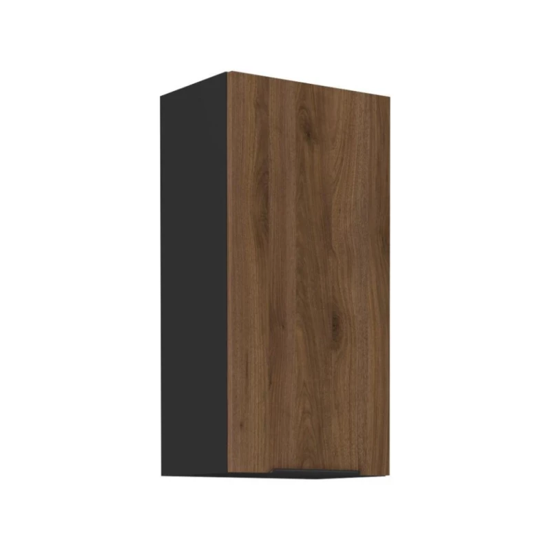 TOVA magas faliszekrény - szélesség 45 cm, okapi diófa / fekete