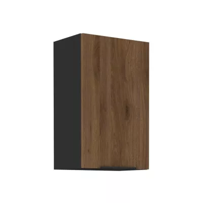 TOVA felső konyhaszekrény - szélesség 45 cm, okapi dió / fekete