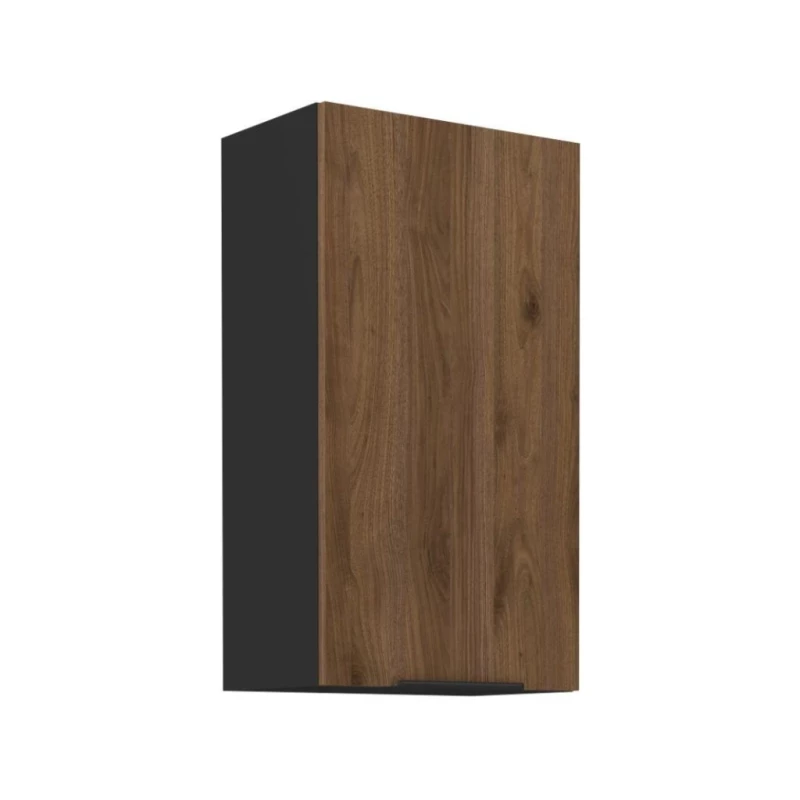TOVA magas faliszekrény - szélesség 50 cm, okapi diófa / fekete