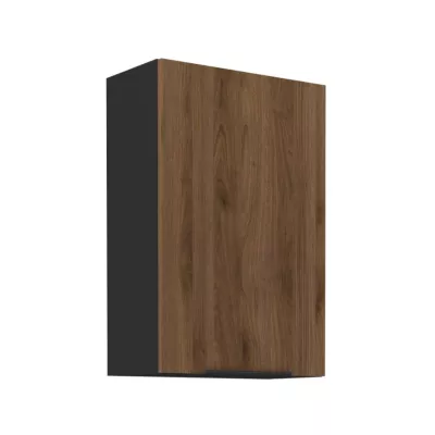 TOVA magas faliszekrény - szélesség 60 cm, okapi diófa / fekete