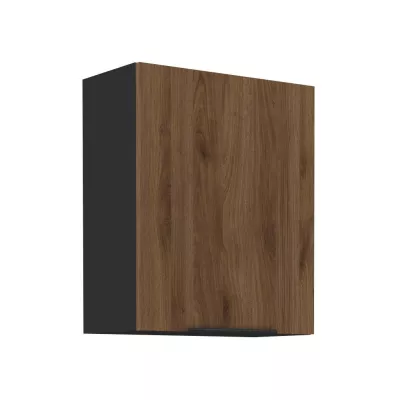 TOVA felső konyhaszekrény - szélesség 60 cm, okapi dió / fekete