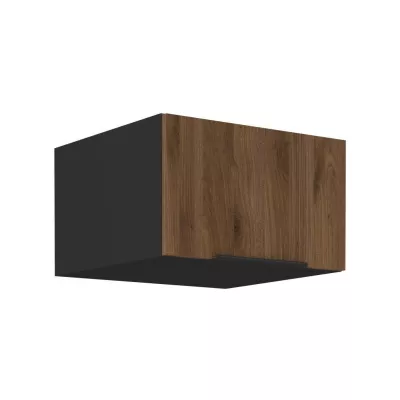 Mély, elszívós szekrény TOVA - szélesség 60 cm, okapi diófa / fekete
