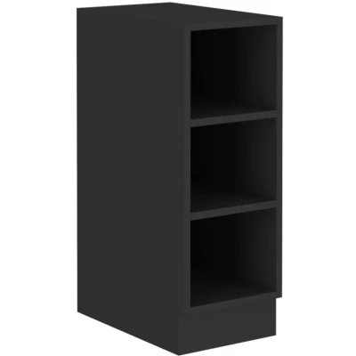SAJU alsó nyitott szekrény - szélesség 30 cm, fekete