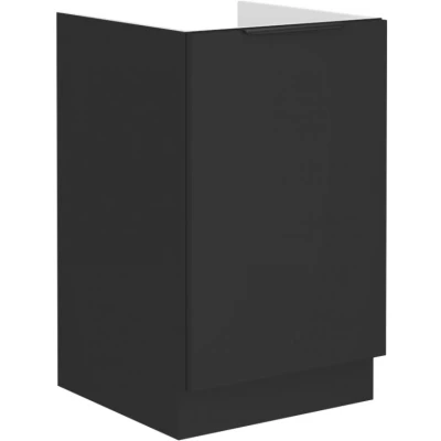 SAJU egyajtós mosdószekrény - szélesség 50 cm, fekete