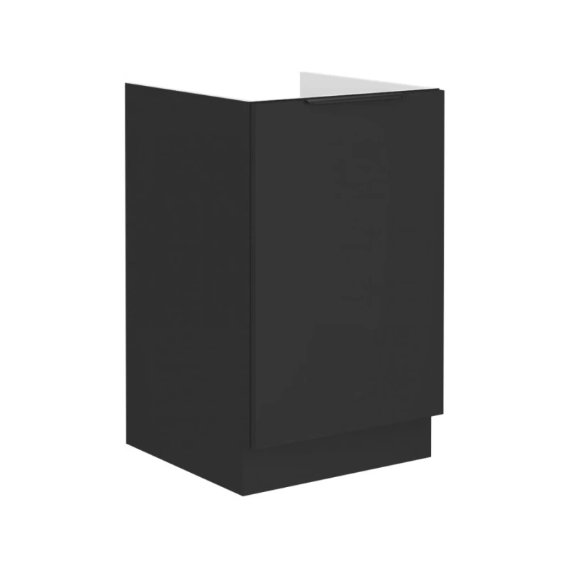 SAJU egyajtós mosdószekrény - szélesség 50 cm, fekete