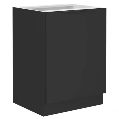 Alsó, egyajtós SAJU szekrény - szélesség 60 cm, fekete
