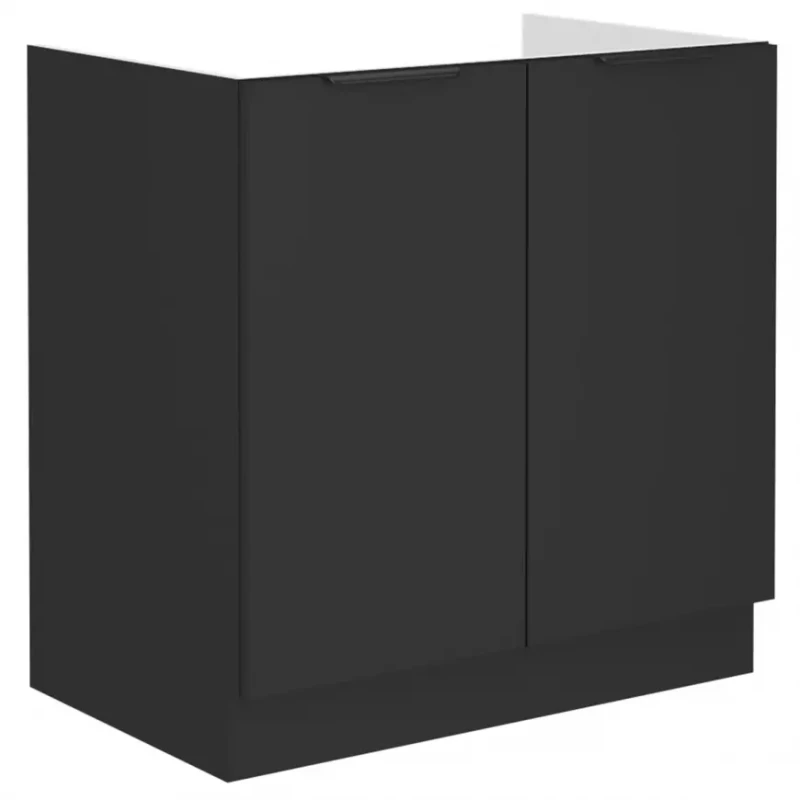 SAJU mosdószekrény - szélesség 80 cm, fekete