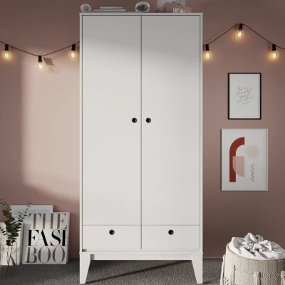 Magas szekrény 92 cm ITASCA - fehér