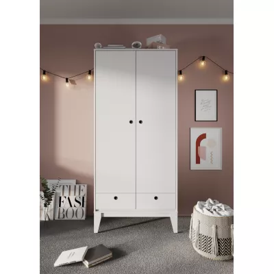 Magas szekrény 92 cm ITASCA - fehér