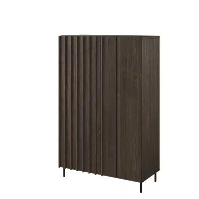 Alacsony polcos szekrény 92 cm MEXIA - portland kőris / fekete