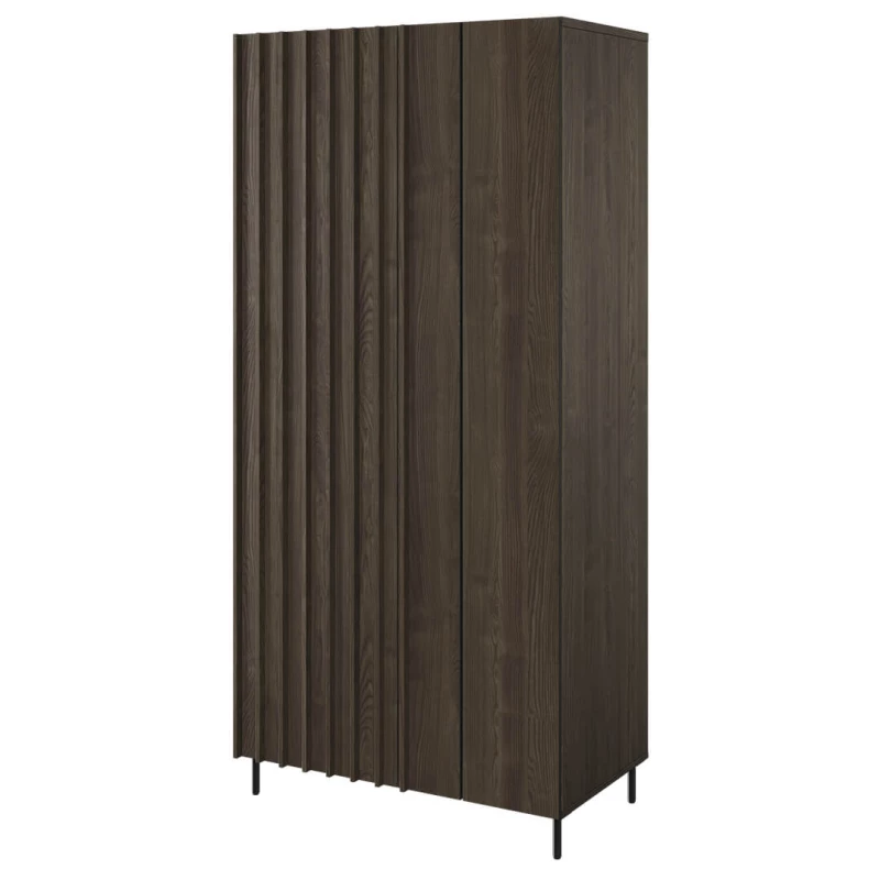 Kétajtós szekrény 92 cm MEXIA - portland kőris / fekete