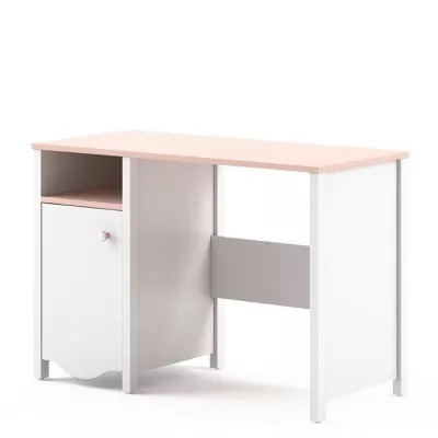 MISE gyerek íróasztal - fehér / rózsaszín