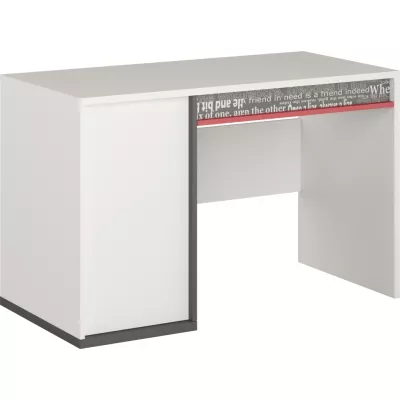 Íróasztal szekrénnyel PAMPA - fehér / grafit