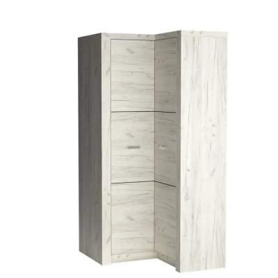 Sarokszekrény 106 cm BESS - fehér kraft tölgy