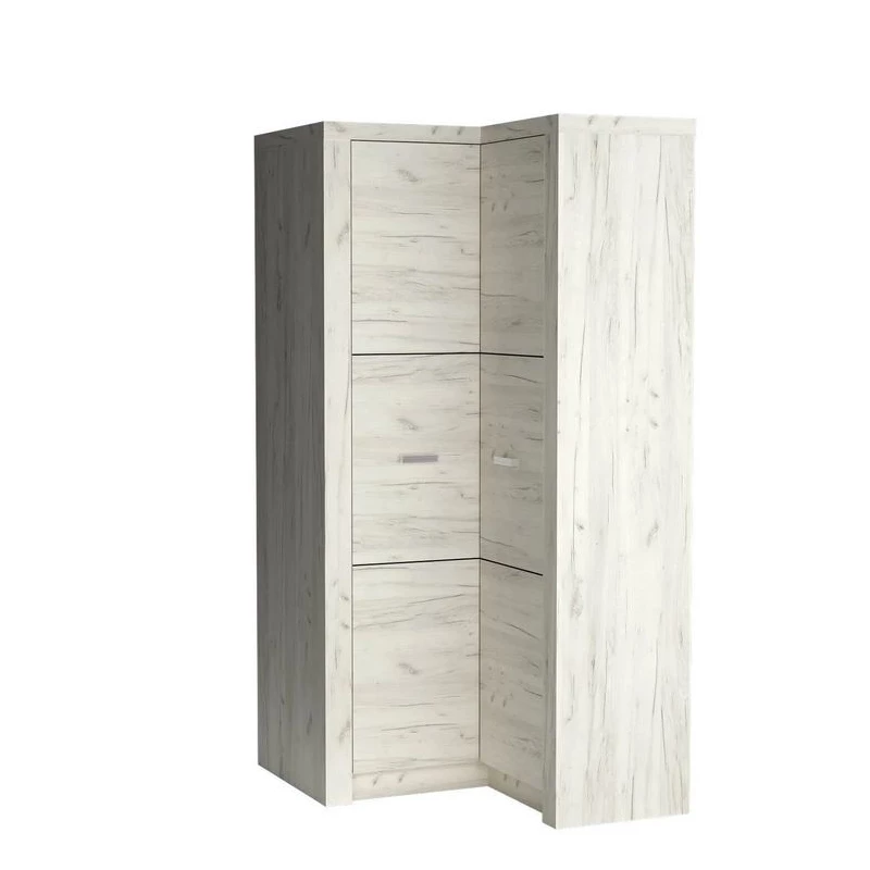 Sarokszekrény 106 cm BESS - fehér kraft tölgy