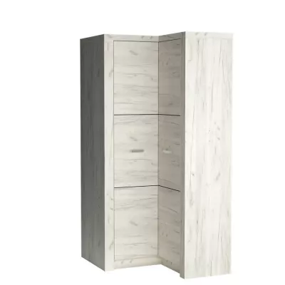 Sarokszekrény 106 cm BESS - fehér kraft tölgy