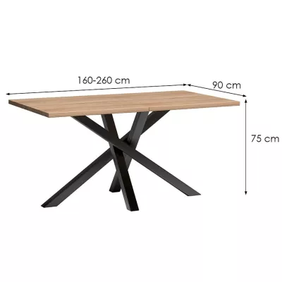 Kihúzható étkezőasztal AIMY - artisan tölgyfa