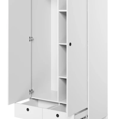 Magas szekrény 92 cm ITASCA - fehér