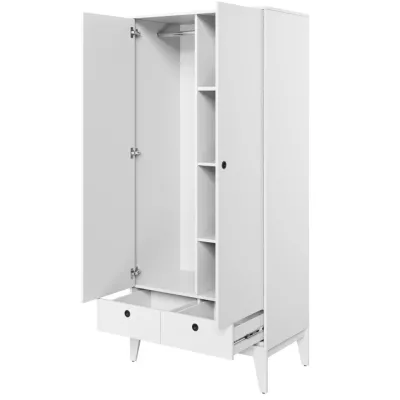 Magas szekrény 92 cm ITASCA - fehér