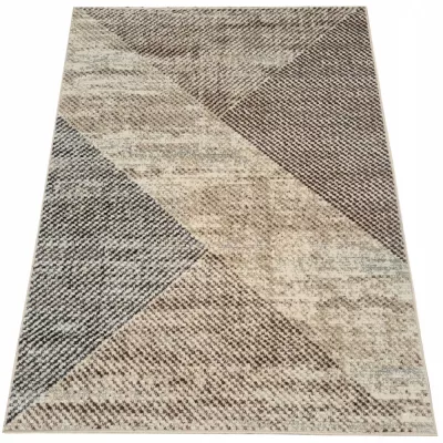 Téglalap alakú szőnyegdarab 140x190 cm OZAN - bézs / szürke