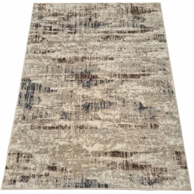 Absztrakt darab szőnyeg 60x100 cm OZAN - bézs / szürke