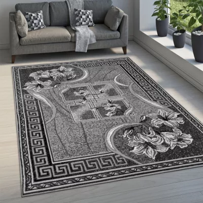 Mintás szőnyeg 160x220 cm LUKEN - szürke / fekete