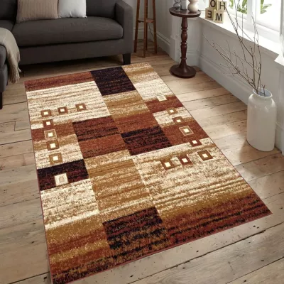 Geometrikus szőnyeg 250x350 cm LUKEN - barna