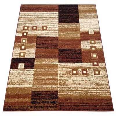 Geometrikus szőnyeg 70x130 cm LUKEN - barna
