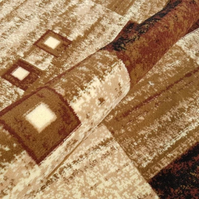 Geometrikus szőnyeg 70x130 cm LUKEN - barna