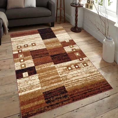 Geometrikus szőnyeg 70x130 cm LUKEN - barna