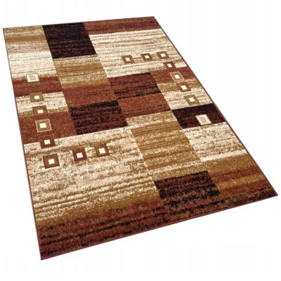 Geometrikus szőnyeg 70x130 cm LUKEN - barna