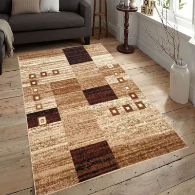 Geometrikus szőnyeg 80x150 cm LUKEN - bézs