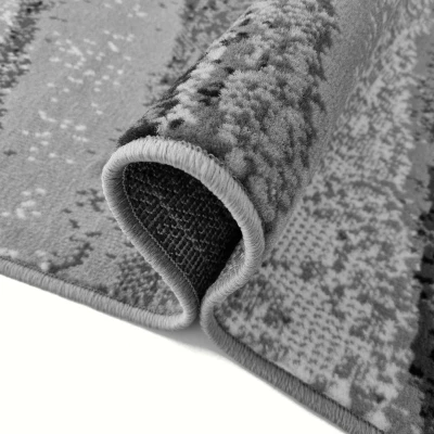 Téglalap alakú szőnyeg 80x150 cm LUKEN - szürke / fekete