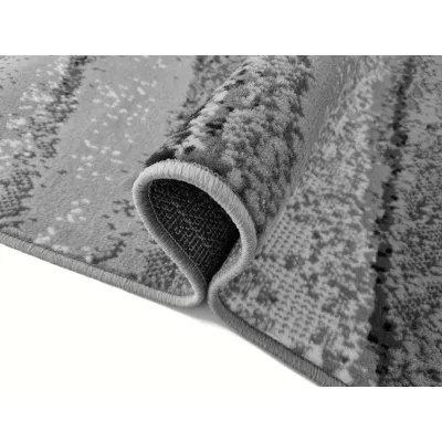 Téglalap alakú szőnyeg 80x150 cm LUKEN - szürke / fekete
