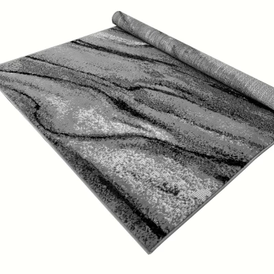 Téglalap alakú szőnyeg 80x150 cm LUKEN - szürke / fekete