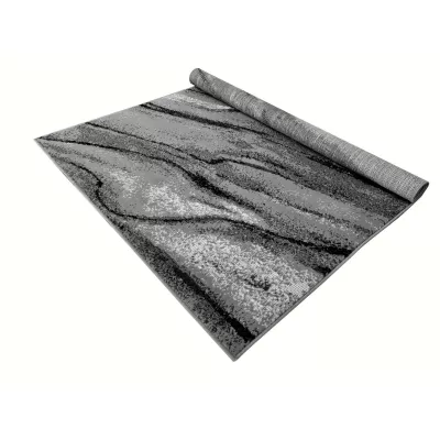 Téglalap alakú szőnyeg 80x150 cm LUKEN - szürke / fekete