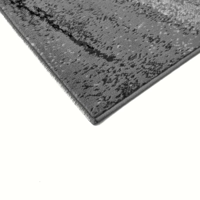 Téglalap alakú szőnyeg 80x150 cm LUKEN - szürke / fekete