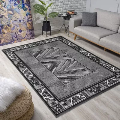 Mintás szőnyegdarab 70x130 cm LUKEN - szürke