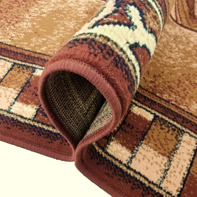 Mintás szőnyegdarab 80x150 cm LUKEN - barna