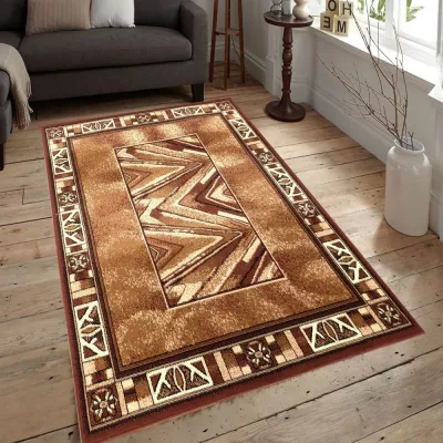 Mintás szőnyegdarab 70x130 cm LUKEN - barna