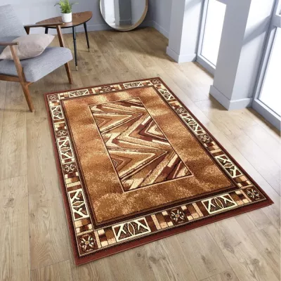 Mintás szőnyegdarab 70x130 cm LUKEN - barna