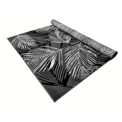Szőnyeg 160x220 cm LUKEN mintás - szürke / fekete