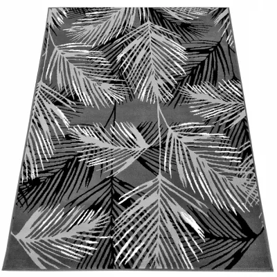 Szőnyeg 160x220 cm LUKEN mintás - szürke / fekete