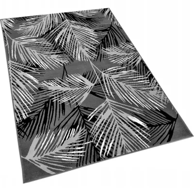 Szőnyeg 160x220 cm LUKEN mintás - szürke / fekete