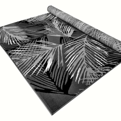 Darab szőnyeg 140x190 cm LUKEN mintás - szürke / fekete