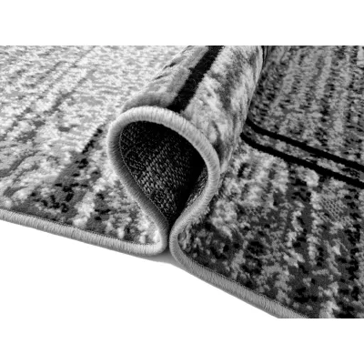Szőnyeg 160x220 cm LUKEN téglalap alakú - szürke / fekete