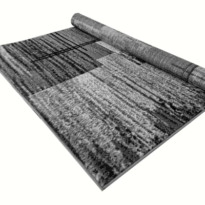 Szőnyeg 160x220 cm LUKEN téglalap alakú - szürke / fekete