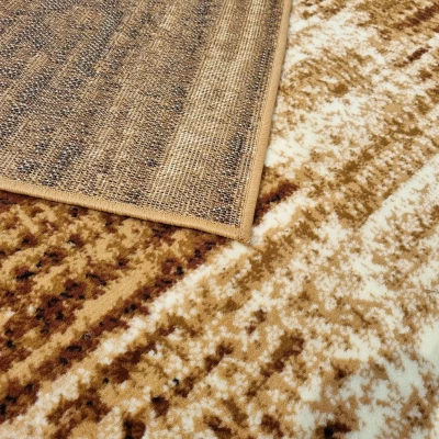 LUKEN téglalap alakú szőnyegdarab 160x220 cm - bézs / barna