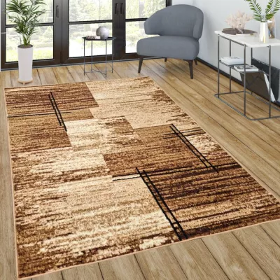 LUKEN téglalap alakú szőnyegdarab 160x220 cm - bézs / barna